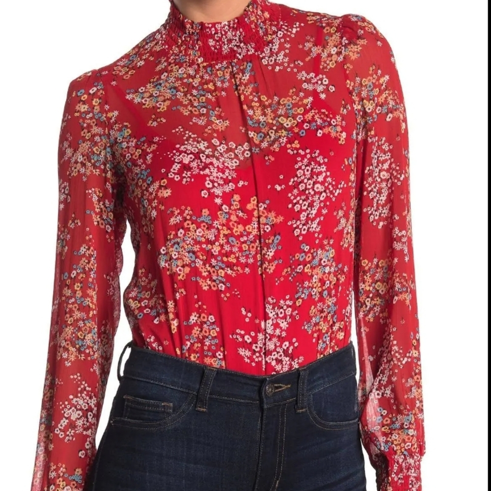 Socialite Red Floral Bodysuit